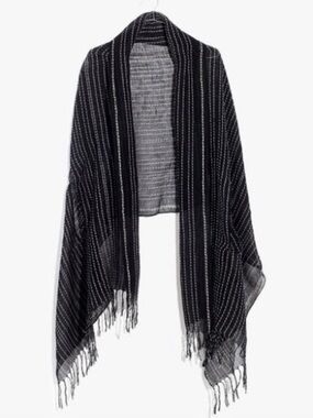 NWOT Madewell “Gauze Stripe” Cape Scarf
